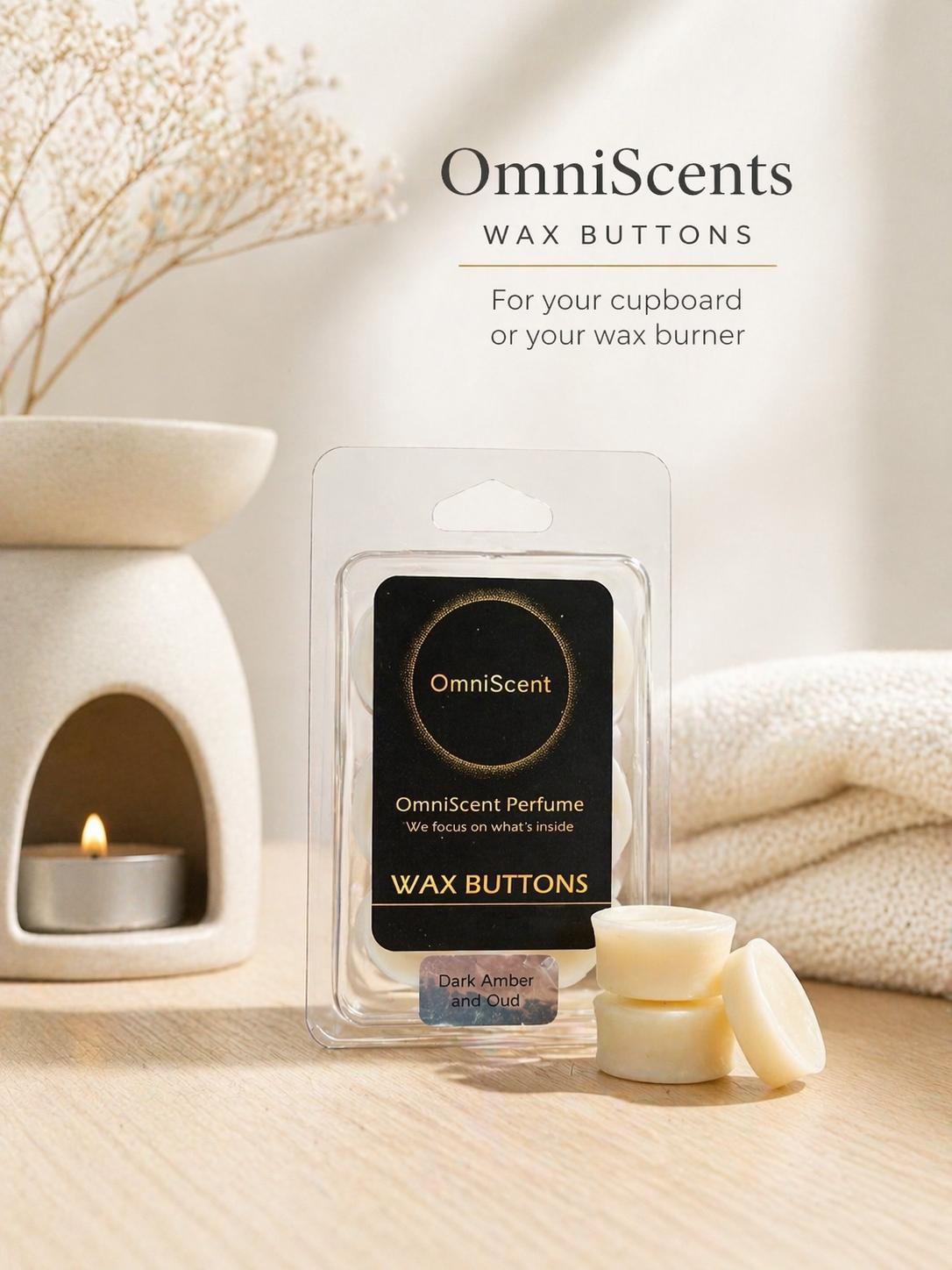 Dark Amber & Oud Wax Melt Buttons